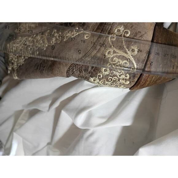 womens corral cowboy boots size 10 Beige White Stitching Mexico - Picture 7 of 16